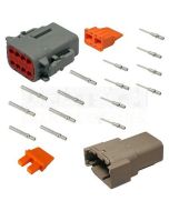 Deutsch DTM8-2 8 Way DTM Series Connector Kit with Purple Band Terminals (10 Pack)