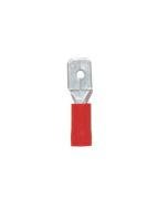 Quikcrimp QKC14 Red Vinyl 6.3mm Male Blade Terminal - 100 Pack