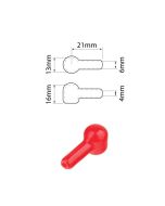 Ionnic SY2900-RED Battery 13mm Terminal Insulator in Red – Lug & Ring (Pack QTY 1)