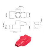 Ionnic SY2995-RED Battery 30.5mm Terminal Insulator in Red (Pack QTY 1)