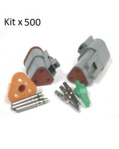 Deutsch DT Series 3 Pin Connector Kit (500 Pack)