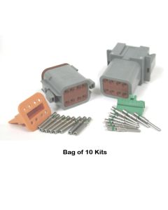 Deutsch DT8-1/10 DT Series 8 Way Connector Kit (Bulk Pack)