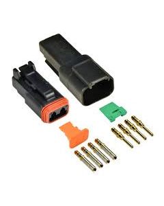 Deutsch DT4-4-CAT 4 Way CAT Spec Connector Kit with Gold Contacts