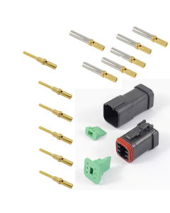 Deutsch DT6-4-CAT 6 Way CAT Spec Connector Kit with Gold Contacts