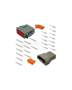 Deutsch DTM12-1/10 Series 12 way Connector Kit with Solid Terminals (10 pack)