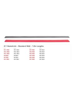 Ionnic HS2.5RED 2:1 Standard Wall Heatshrink  – 1.2m