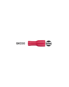 Quikcrimp QKC66 Red Female Vinyl 4.8mm Blade Terminals - Full Insulated 