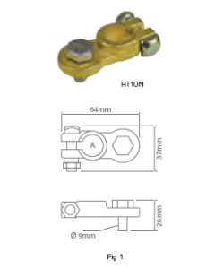 Ionnic RT10/P 17mm Bolt Battery Terminal - Positive 