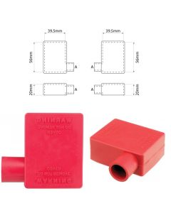 Ionnic SY2910-RED 12.5mm Cable, Left Hand Battery Terminal Insulator - Red (Pack QTY 1)