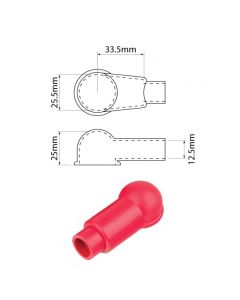 Ionnic SY2982-RED Battery 25.5mm Terminal Insulator in Red – Lug & Ring (Pack QTY 1)