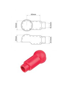 Ionnic SY2984-RED Battery 32mm Terminal Insulator in Red – Lug & Ring (Pack QTY 1)