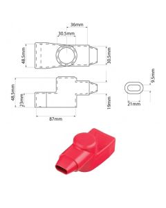 Ionnic SY2995-RED Battery 30.5mm Terminal Insulator in Red (Pack QTY 1)